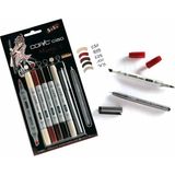 Copic Ciao Marker Çizim Kalemi Seti 5+1 Set Manga 5 Renkli 6 Parça Türkiye Menşeli - 001-Renkli