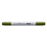 COPIC Ciao Marker Tip G - 94, gri zeytin yeşili, çok yönlü yerleşim kalemi, orta genişlikte ve fırça uçlu