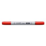 COPIC Ciao Marker Tip R - 17, ruj, turuncu, çok yönlü yerleşim markörü, alkol bazlı, orta genişlikte ve fırça uçlu