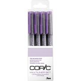 Copic Multiliner Classic 4'lü Teknik Çizim Kalemi Seti - Lavender 0,05/0,1/0,3/0,5