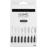 Copic Multiliner Classic 8'li Kalem Seti B - Siyah