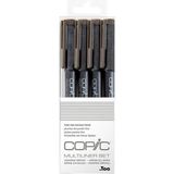 Copic Multiliner Warm Grey 4'lü Kalem Seti - Gri