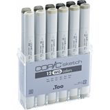 Copic Sketch Marker 12LI Set Warm Grey Tones - Renkli - Standart
