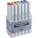 Copic Sketch Marker 24 Lü Manga Illustration Set - Renkli - Standart