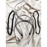ÇÖPLÜX ACCESSORİES Sporcu Saç Bandı, Zigzag,taç Yaylıl,taç Taraklı Taç ,düz Tel Taç 5 Li Set Unisex - Renkli