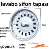 ÇÖPMAK BÜYÜK KAFA IZGARA TAPASI LAVABO SİFONU PİSLİK TUTUCU ÇÖPMAK LAVABO GİDER IZGARASI CONTALI