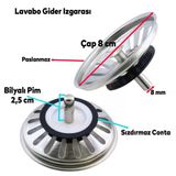 Copmak Koruklu Evye Lavabo Sifonu Gider Borusu Akordiyon Plastik Genis Kafa Paslanmaz 30 -75 Cm