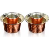 Copper Empire El Yapımı Dövme Bakır 2'li Ehlikeyf Soğuk Içecek Koruyucu - 2 Adet