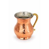 Copper Empire El Yapımı Dövme Bakır Maşrapa 450 ml Kalaylı İç Yüzey Geleneksel Bakır Kupa