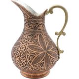Copperdone Ağır El Işlemeli Eskitme Bakır Sürahi Osmanlı Koleksiyonu 10 - 2 lt