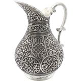 Copperdone Ağır El Işlemeli Gümüş Eskitme Bakır Sürahi Osmanlı Koleksiyonu 11 - 2 lt