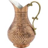 Copperdone El Dövmesi Petek Desenli Eskitme Bakır Sürahi Antik Bakır Renk - 2 lt