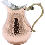 Copperdone El Dövmesi Pirinç Kulplu Bakır Sürahi Büyük Boy - 700 ml