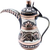 Copperdone Erzincan El Işlemeli Bakır Mırra Cezve Siyah Renk