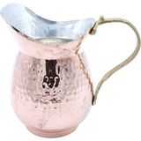 Copperdone Gaziantep El Dövmesi Pirinç Kulplu Otantik Bakır Sürahi - 500 ml