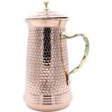 Copperdone Gaziantep El Işlemeli Petek Desenli Bakır Sürahi - 1,9 lt