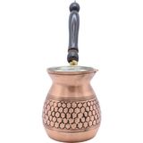 Copperdone Gaziantep El Işlemesi Petek Desenli Bakır Cezve Antik Bakır Renk Büyük Boy