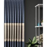 Çopurlar Perde Lacivert-Krem Pano Fon Perde Delux Series 1e3 Sık Pile - 100 x 260 cm