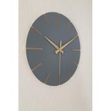 Copy - Dekoratif Özel Tasarım Ahşap El Yapımı Duvar Saati 34 X 34 Cm Minimalist Grafiti Gri