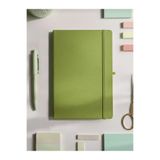 Copyder Kumaş sert Kapaklı tarihsiz defter lastikli kalem yeri İvory iç sayfa 13x21 cm