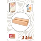 Copyrite Ahşap Stant Çok Amaçlı | 3 Adet | Takvim, Resim, Kartvizit, Kağıt Tutucu | Stant