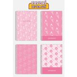 Copyrite Çizgili 4'lü Defter Seti (21 X 14,8 cm 70 yaprak) Okul, İş, Planlama Defter Seti