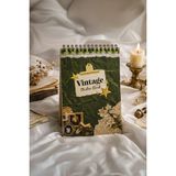 Copyrite Vintage Sticker Defteri Bullet Journal, Scrapbook Vintage Sticker Defteri - 15 x 22 cm - Koyu Yeşil