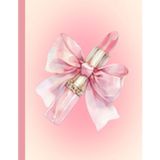 Coquette Pink Ribbon Lipstick Aesthetic Journal Notebook – Cute Girly 120 Ruled Pages, Large 8.5” x 11” Writing Notebook with Matte Soft Cover – ... Stationery for Notes, School & Journaling