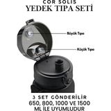 Cor Solis Yedek Tıpa Seti 650-800-1000-1500 ml Sızdırmazlık Özelliği ile Ekonomik Çözüm Araba Ofis Kamp