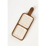 Cora Home Perla 2'li Sunum Tabağı 32X12 cm - Kahverengi