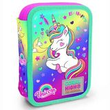 Coral High 11129 Mor Yeşil Unicorn Desenli Kalem Kutusu