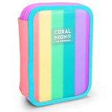 Coral High 11130 Renkli Çizgili Desenli Kalem Kutusu
