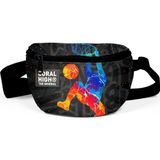 Coral High 11551 Gri Basketbol Desenli Bel Çantası