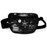 Coral High 11552 Siyah Galaxy Desenli Bel Çantası