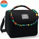 Coral High 11773 Kids Siyah Grafiti Desenli Thermo Beslenme Çantası