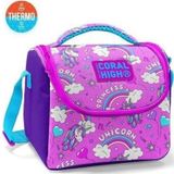 Coral High 11820 Kids Mor Açık Pembe Unicorn Desenli Thermo Beslenme Çantası