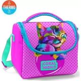 Coral High 11838 Kedi Desenli Pembe Beslenme Çantası