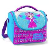 Coral High 11853 Kids Pembe Mavi Peri Desenli Simli Thermo Beslenme Çantası