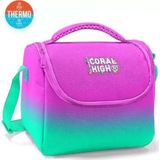 Coral High 11874 Kids Pembe Su Yeşili Renk Geçişli Thermo Beslenme Çantası