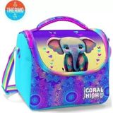 Coral High 11883 Kids Pembe Turkuaz Fil Desenli Thermo Beslenme Çantası