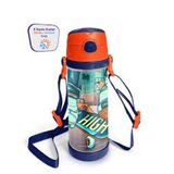 Coral High 11923 500 ml Kids Civit Neon Turuncu Kaykay Desenli Pipetli Çelik Termos