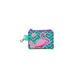Coral High 21757 Yeşil Pembe Kız Çocuk Kids Flamingo Desenli Bozuk Para Çantası