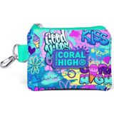 Coral High 21859 Kids Lavanta Su Yeşili Grafiti Desenli Bozuk Para Çantası