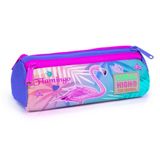 Coral High 22005 Kids Lavanta Pembe Flamingo Desenli Üç Bölmeli Kalem Çantası