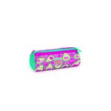 Coral High 22009 KK02 Kids Açık Pembe Su Yeşili Avakoda Desenli Üç Bölmeli Kalem Çantası