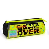 Coral High 22028 Kids Siyah Neon Sarı Siyah Game Over Desenli Üç Bölmeli Kalemlik