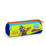 Coral High 22042 Kids Fosforlu Sarı Saks Motorsiklet Desenli Üç Bölmeli Kalemlik