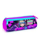 Coral High 22053 Kids Mor Pembe Anime Kedi Desenli Üç Bölmeli Kalem Çantası