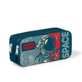 Coral High 22187 Kids Çivit Kırmızı Astronot Desenli Iki Bölmeli Kalemlik