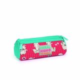 Coral High 22308 Kids Neon Mercan Su Yeşili Alpaka Desenli Üç Bölmeli Kalem Kalemlik